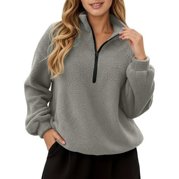 Soft Fleece Pullover Hoodie Long Sleeve Casual Outerwear Lightweight Warm Jacket Cozy Loungewear Top For Everyday ComfortGreyXXL