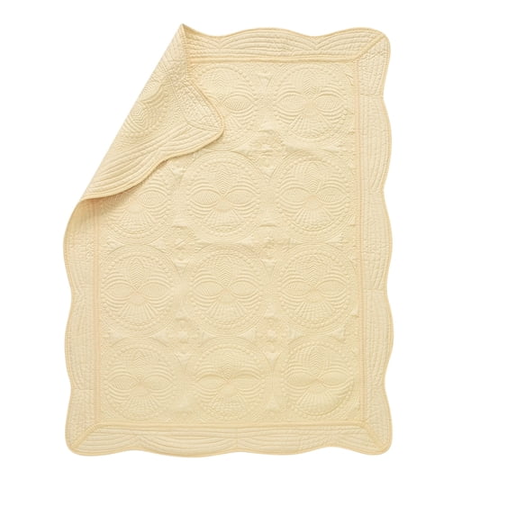Soft Fleece Quilted Blanket Wrap with Filling - Dermatological Friendly, Breathable, Fast-Drying, Wrinkle-Resistant with Locked Edges, Versatile Blanket for Home, Car and Travel