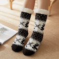 thumbnail image 1 of Soft Fleece Slipper Socks for Women, Thermal Fuzzy Design with Anti-Skid Dots, Ideal for Lounge & Travel, Size US 5 to 11, 1 of 4