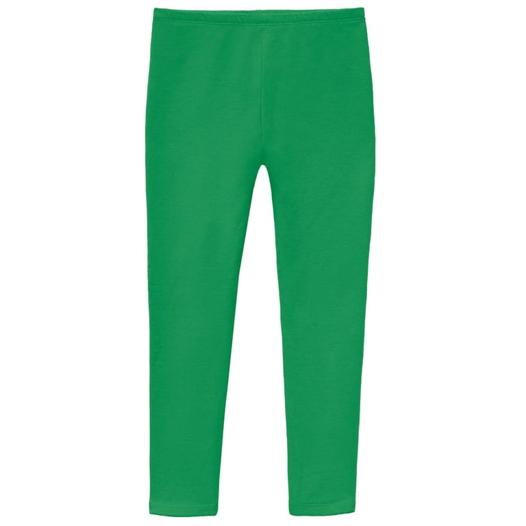 Made in USA Soft Fleece Stretch Leggings Elf Green