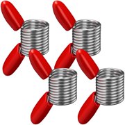Soft Flex Bead Stopper for Jewelry Making - Plastic, Red Handles, 4-Pack