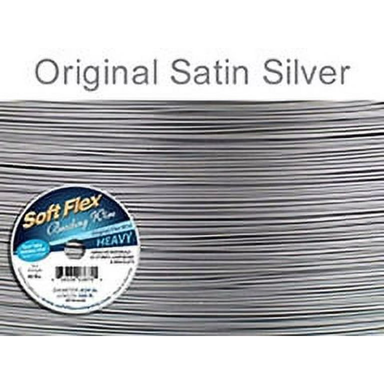 Soft Flex Beading Wire, Satin Silver, .024 Inch, 100 Feet 