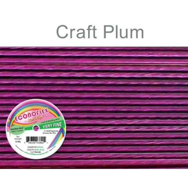 Soft Flex Econoflex Beading Wire 010" 30 Ft Plum