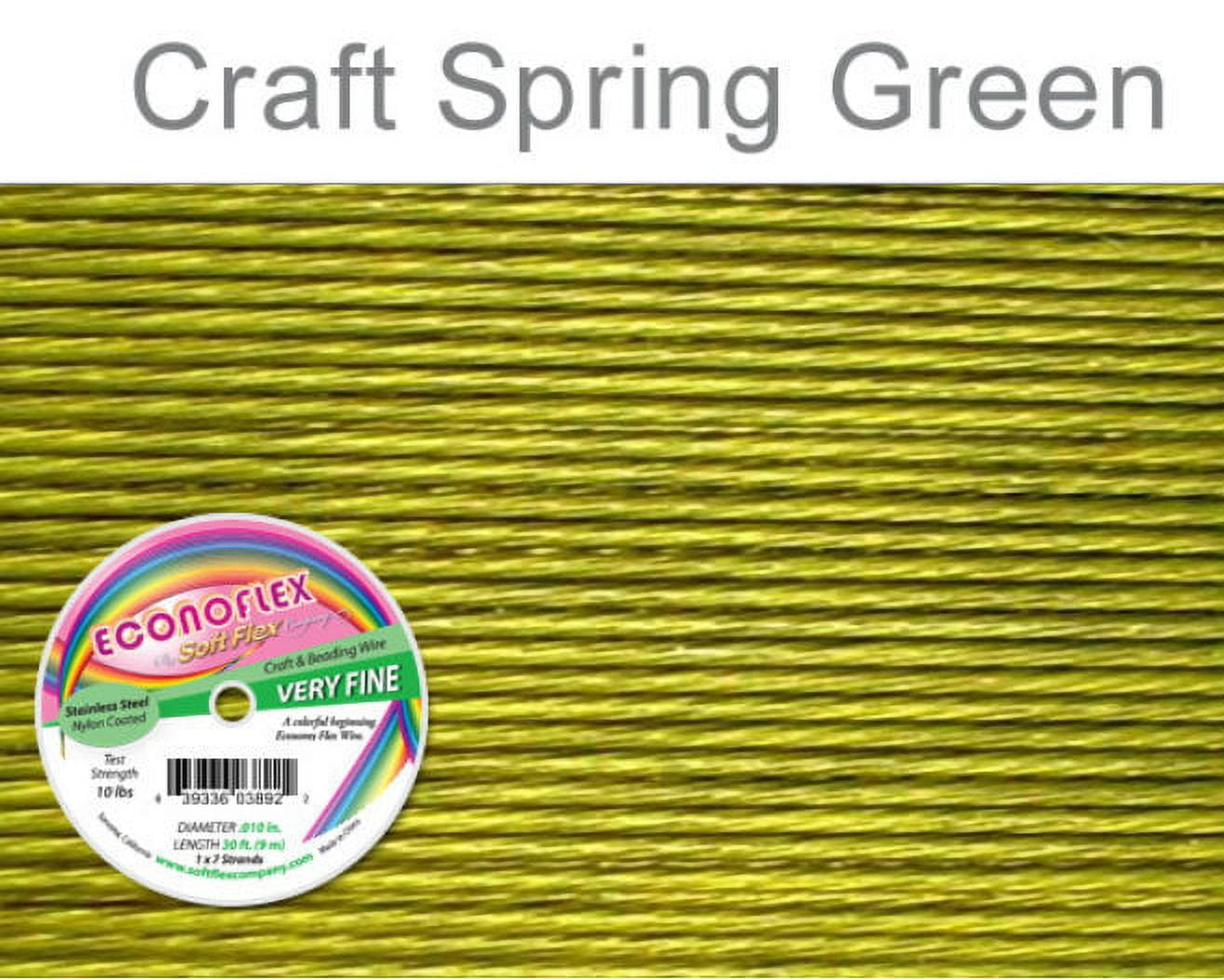 Soft Flex Econoflex Beading Wire 010" 30 Ft Spring Green