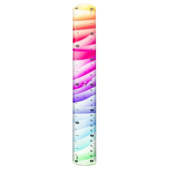Soft Flexible Ruler, Binkne Bendable Plastic Measuring Tool, Colorful Drawing Ruler for Office and Art