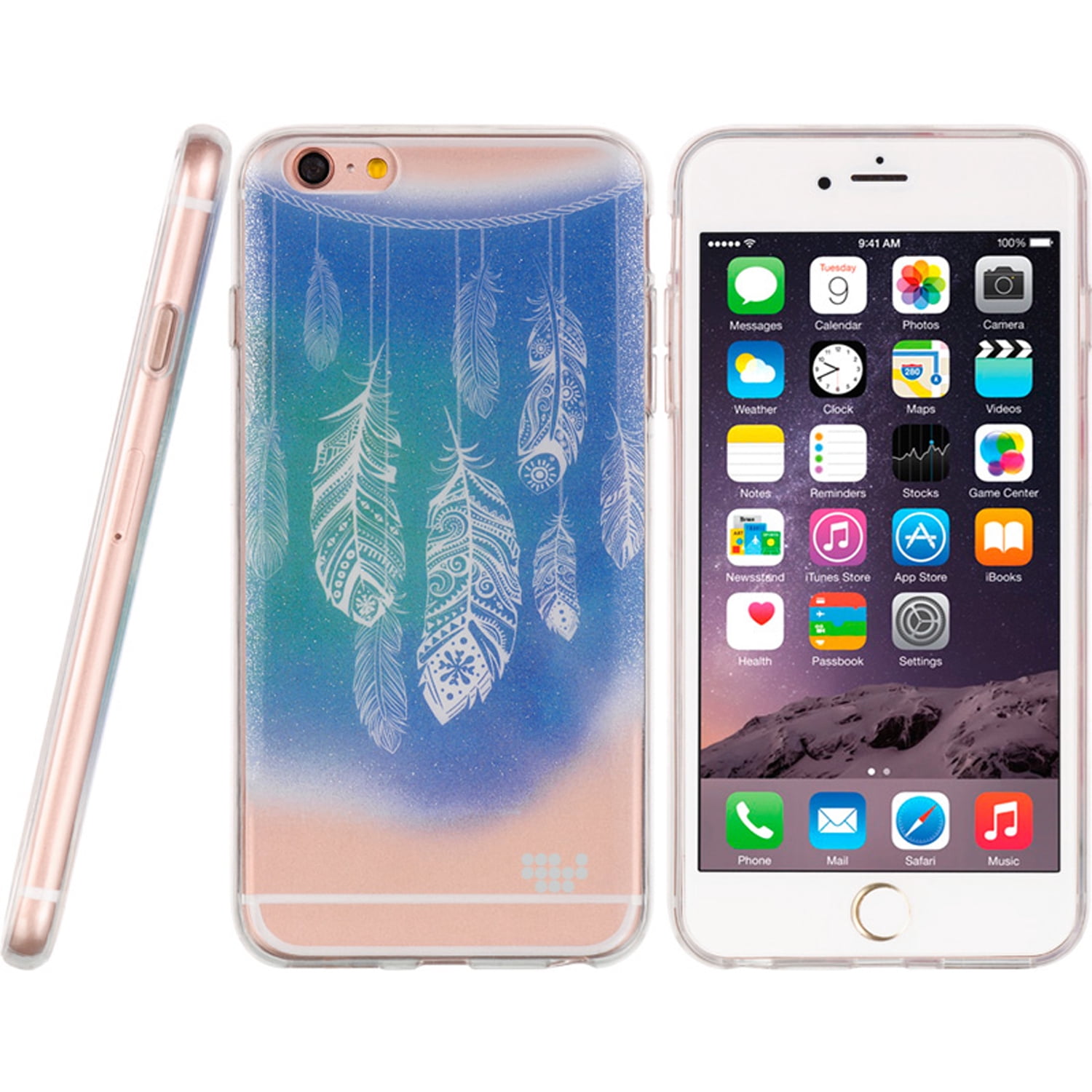 Soft Flexible Watercolor Print Clear TPU Skin Slim Case For iPhone 6 iPhone 6s