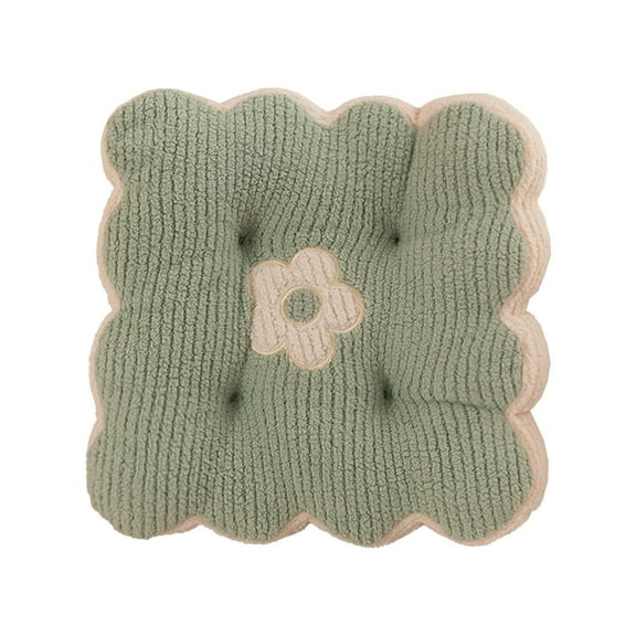 Soft Flock Chair Cushion | 40x40cm (15.74") Square Seat Pillow | Extra Thick Foam Padding | Non-Slip Bottom | 7 Color Options | for Kitchen, Dining, Living Room & Floor Sitting