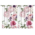 thumbnail image 1 of Soft Floral Window Drapes 42x63 Inch 2 Panels Rod Pocket Blackout Curtains for Bedroom and Peaceful Ambiance, 1 of 2
