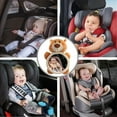 thumbnail image 1 of Soft Fluff Baby Car Toy - Interactive Bear Rearview Mirror for Infants, Sensory Development & Travel Entertainment, Hanging Hook, Multi-Functional, Light & Deformation Effects, Safe & Cozy, 1 of 5