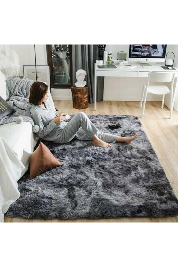 Soft Fluffy Bedroom Rugs Indoor Shaggy Plush Area Rug College Dorm Living Room Home Decor Floor Carpet Shag Non-Slip Nursery Rugs