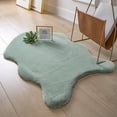thumbnail image 1 of Ashler Soft Fluffy Faux Rabbit Fur Area Rug, Plush Indoor Decor Mat for Bedroom, Nursery, 2 x 3 Feet, Green, 1 Pack, 1 of 5