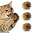 thumbnail image 1 of Soft Fluffy Faux Rabbit Fur Catnip Balls, 3/6/9 Pack for Indoor Play, Fun to Chase for Hunting Instinct & Interactive Bonding (3PC), 1 of 7