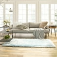 thumbnail image 1 of Soft Fluffy Faux Sheepskin Fur Area Rug, Home Decorative Indoor Floor Mat, Rectangle Light Blue, 2.2 x 6 Feet, 1 of 4