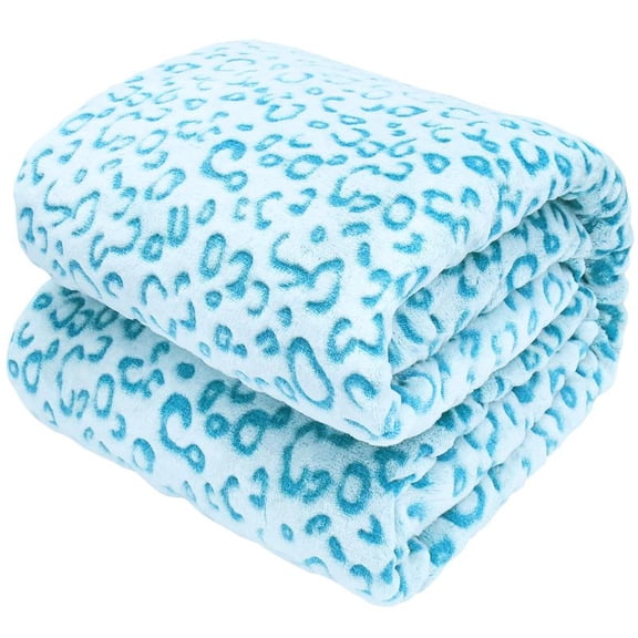 Soft Fluffy Leopard Print Blanket - All Season Lightweight Fleece Throw for Bed & Couch, Breathable Comfy Quilt for Halloween Decor & AC Napping