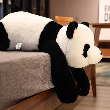 Soft Fluffy Panda Plush Toy, Cute Reclining Giant Panda Stuffed Animal, Cozy Cuddle Pillow & Home Decor Gift for Kids