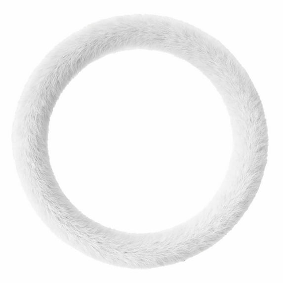 Soft Fluffy Plush Steering Wheel Cover 14-15 Inch, Fuzzy Protector for Universal Cars, Anti- Warm Winter Wheel Cover for Sedan SUV, Auto Interior Accessories