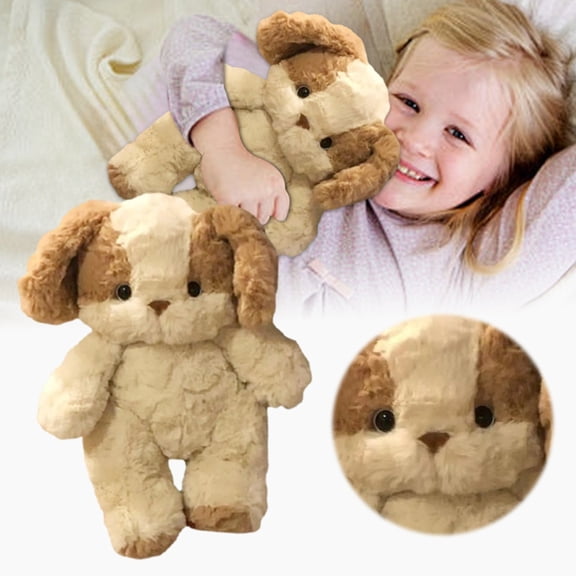 Soft Fluffy Puppy Dog Plush Toy Cute Realistic Stuffed Animal, Small Breed Dachshund Design for Car Dashboard Desk Decor, Mother‘s Day Birthday Easter Gift