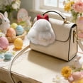 thumbnail image 1 of Soft Fluffy Rabbit Keychain,Cute Plush Bunny Key Rings,Plush Bunny Key Rings,Faux Fur Keyring,Pompom Keychain Decoration, 1 of 6