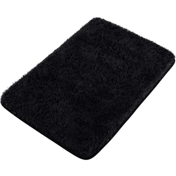 Soft Fluffy Shag Area Floor Rug Carpet for Living Room Black 4' x 5'2"