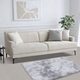 Soft Fluffy Shaggy Area Rug, 2'x3' Tie-Dyed Light Grey Anti-Slip Plush ...