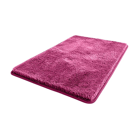 Soft Fluffy Shaggy Rug for Bedroom Living Room, Small Chair Decor Rugs Feet Floor Mats, Non-Slip Plush Furry Fur Area Rugs Red