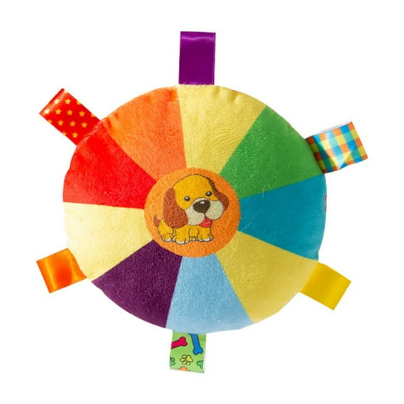 Soft Flying Disc Dog Toy Bring Catch Interactive Chew Toy With Sound Polyester Cotton Filled