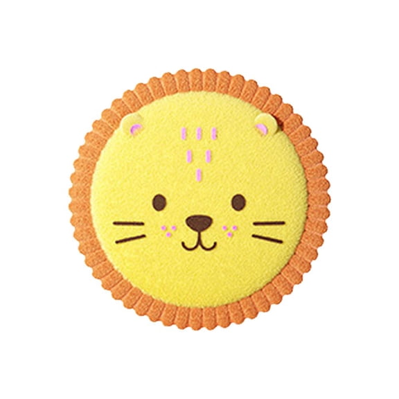 Soft Flying Disc Toy - Plush Squeaky Fetch Ring for Dogs with Lion and Elephant Designs