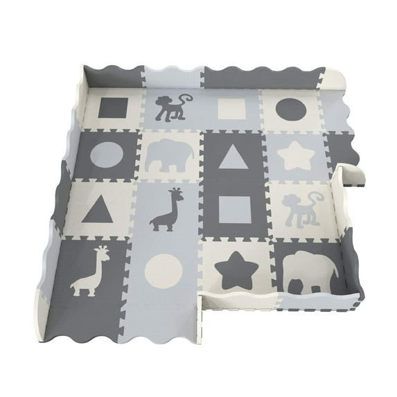Soft Foam Baby Play Mat | Perfect Playmat for Tummy Time & Crawling - Extra Thick Padded Tiles Protect Infants & Toddlers from Hard Floors - With a Clean, Modern Design You&rsq