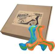 Soft Foam Boomerang - Orange & Blue - Easy Throw True Return - Safe Outdoor Fun Gift for Teens & All Ages Orange and Blue Eco-Friendly 0.07lb 9.1in