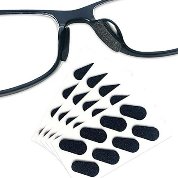 Soft Foam Nose Pads Topboutique Black Eyeglass Nose Pads Grips Self Adhesive Non-Slip Eyeglass Nose Pads Non Slip Eye Glasses Nose Pads for Plastic Frame - Water Drop Shape (20 Pairs,Skin/1.5 mm)