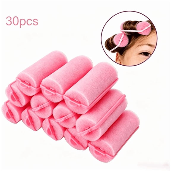 Soft Foam Sponge Hair Rollers Overnight Sleep-in Curlers for Heatless Styling, Flexible No-Heat Curling Set for Natural Waves, Volume & Bounce (Multi-Pack)