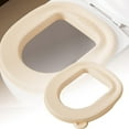 thumbnail image 1 of Soft Foam Toilet Seat Cushion, Toilet Seat Pad, Comfortable Hygienic Waterproof EVA Foam Padding, Adhesive Mounting for All Standard Toilet Seats, 1 of 3
