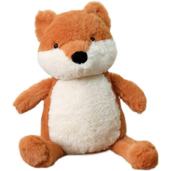 Soft Fox Stuffed Animal Plush Pillow Cute Plushies Cute Snuggle Hugging Sleeping Toy Doll Bedroom Sofa Decoration Christmas Birthday Gifts for Kids Girls Boys Fluffy Plush Toys 15.4 Inch