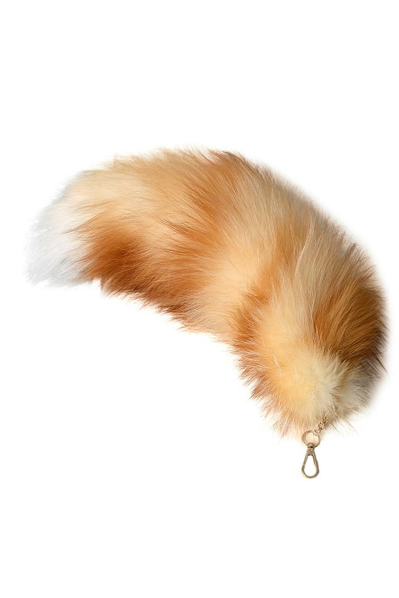 Soft Fox Tail Keychain with Faux Fur Fabric, Key Retractable Keychain, Bag Charm Chain, Bag Chain Charm, intended for Cosplay Costumes, Fox Costume Kids, Roleplaying Activities