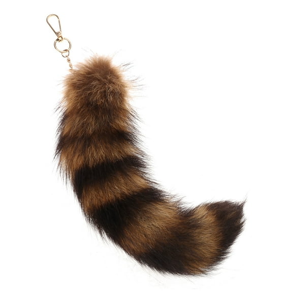 Soft Foxes Tail Keychain Pendant Plush Tail Keyring Charm Tail Keychain Ornaments Car Key Chains Gift
