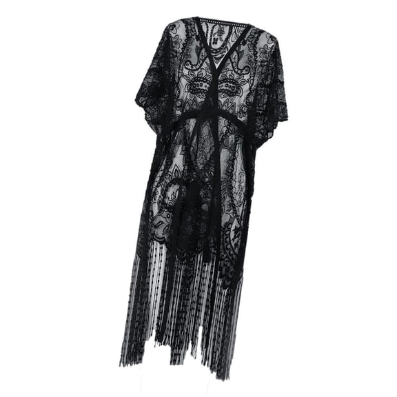 Soft Fringed Beach Top Dress Breathable Swimsuit Cover Up Lightweight Summer Long Scarf for Pool Or Outdoor