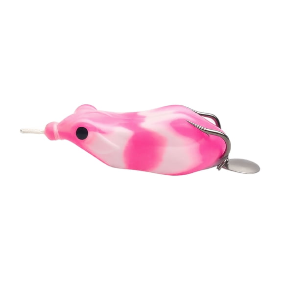 Soft Frog Fishing Lure 5 5cm/10g Topwater Hollow Body Bait with Double Hook Rattle Bead and Spinner for Snakehead Casting