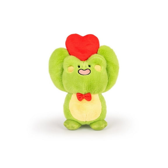 Cute Frog Plush Toy with Red Heart/Diamond Ring, Soft Stuffed Animal for Valentine's, Wedding Decor, Christmas, Birthday Gift for Kids, 10 Inch