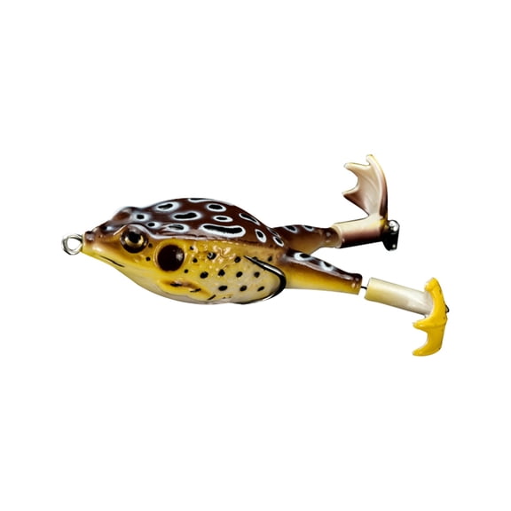 Soft Frog Topwater Fishing Lure Imitation Amphibian Design with Rotating Legs for Freshwater Saltwater