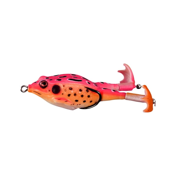 Soft Frog Topwater Fishing Lure Imitation Amphibian Design with Rotating Legs for Freshwater Saltwater