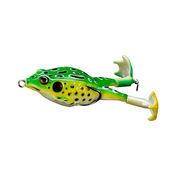 Soft Frog Topwater Fishing Lure Imitation Amphibian Design with Rotating Legs for Freshwater Saltwater