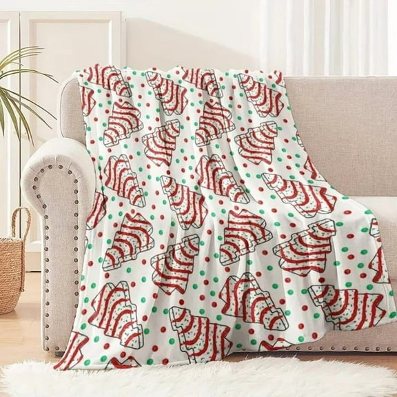 Soft Funny Throw Blanket Cozy  Holiday Tree Pattern Blanket,Suitable For Bedroom Living Room Decoration Comfy Blanket Cozy Blankets