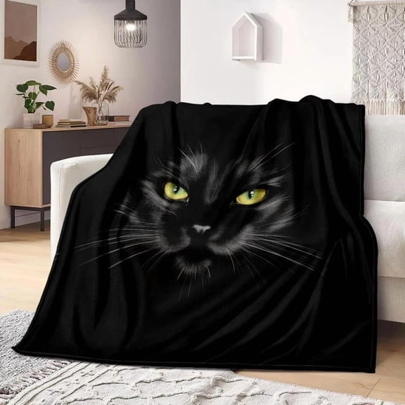 Soft Funny Throw Blanket Cute Cat Microfiber Blanket For Bed Bedspread Sofa Decorative Camping Picnic Winter Warm Blanket
