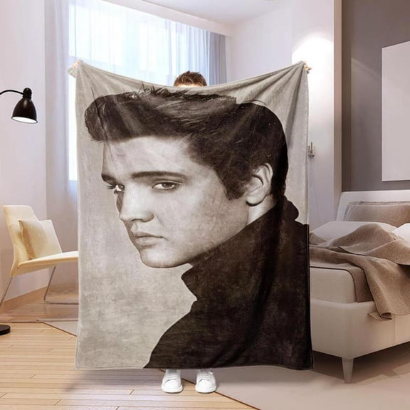 Soft Funny Throw Blanket Elvis Presley Pattern Blanket Comfortable Throw,Cool Bedroom Bedding Blankets,Warm Napping For Home Office Travel