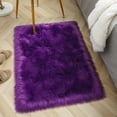 thumbnail image 1 of Soft Fur Plush Area Rugs Purple 2.3 x 3ft Shaggy Fluffy Rugs Carpet for Bedroom Living Room Nursery Mat Modern Decor, 1 of 7
