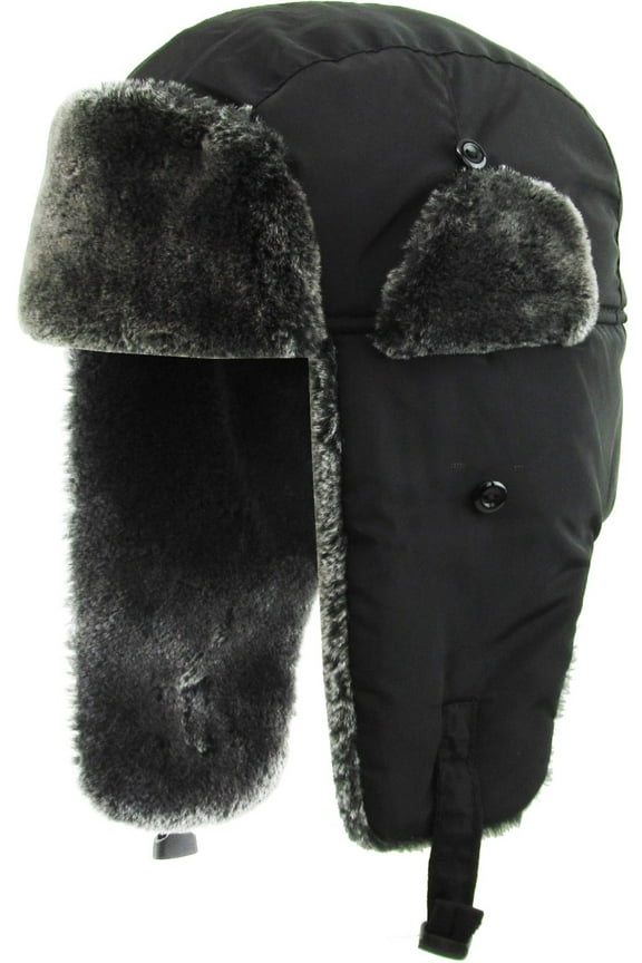 Soft Fur Premium Aviator Trapper With Face Mask Hat Winter Ski Cap Bomber Fur