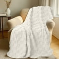 thumbnail image 1 of Soft Fur Throw Blanket - 27.56x39.37in, Elegant Ruched Design Blanket, Machine Washable and Wrinkle Resistant, Lightweight Throw Blanket for Couch, Sofa and Bed, 1 of 7