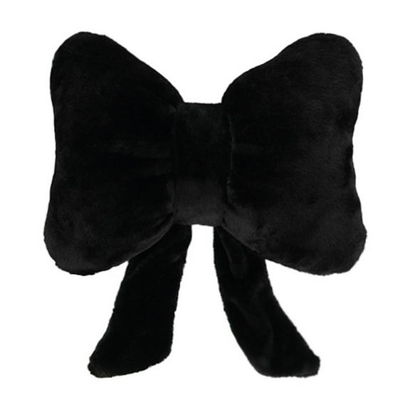 Soft Furry Bow Throw Pillows - Cute Bowknot, Stuffed Lumbar Pillow, for Bed/Couch, Decorative, Comfortable
