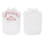 Soft Furry Cat Paws Claws Golves Built-in Whistle Decompression Mittens Cosplay Fancy Party Costume Accessories