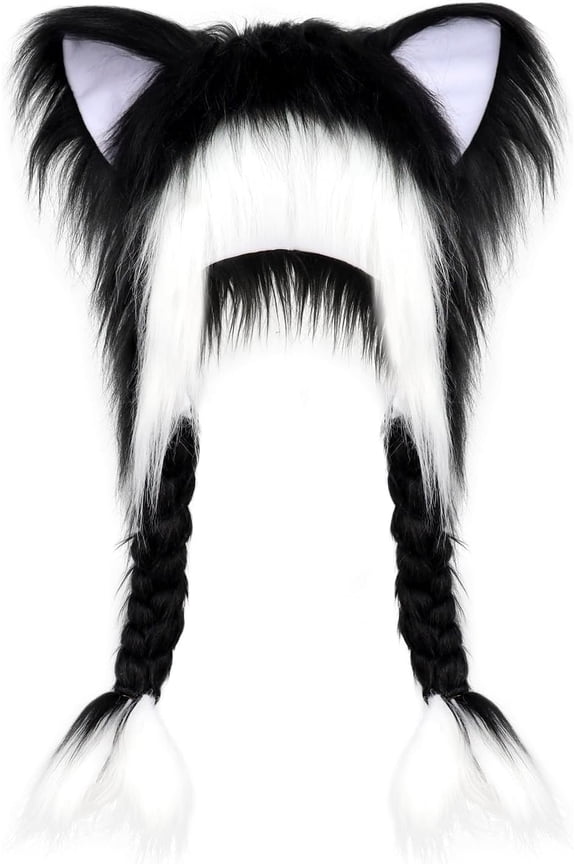 Soft Fursuit Cat Ears Headwear,Stay Warm, Look Adorable,for Halloween Cosplay Costume Party Head Accessories